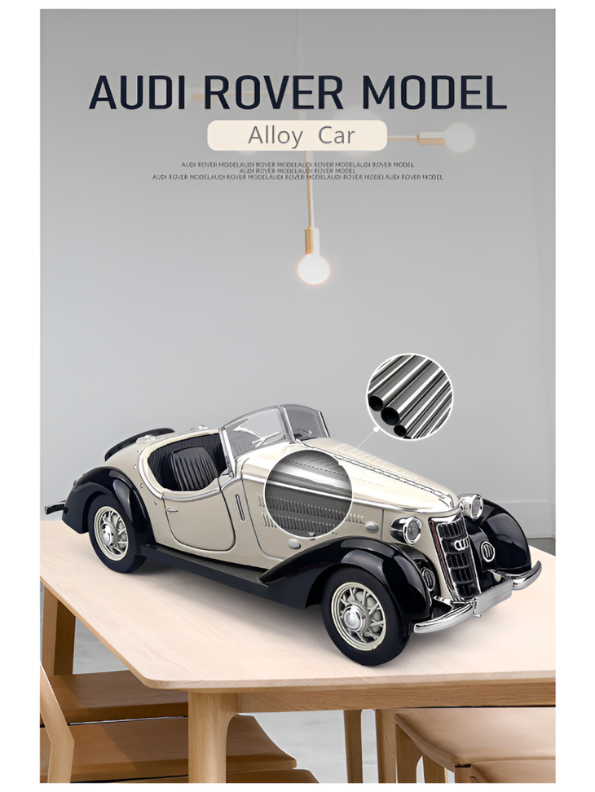 1936 Wanderer W25K Roadster Diecast Model 1:32 Scale – White Vintage Audi Classic CRA Collectible Car TV2674