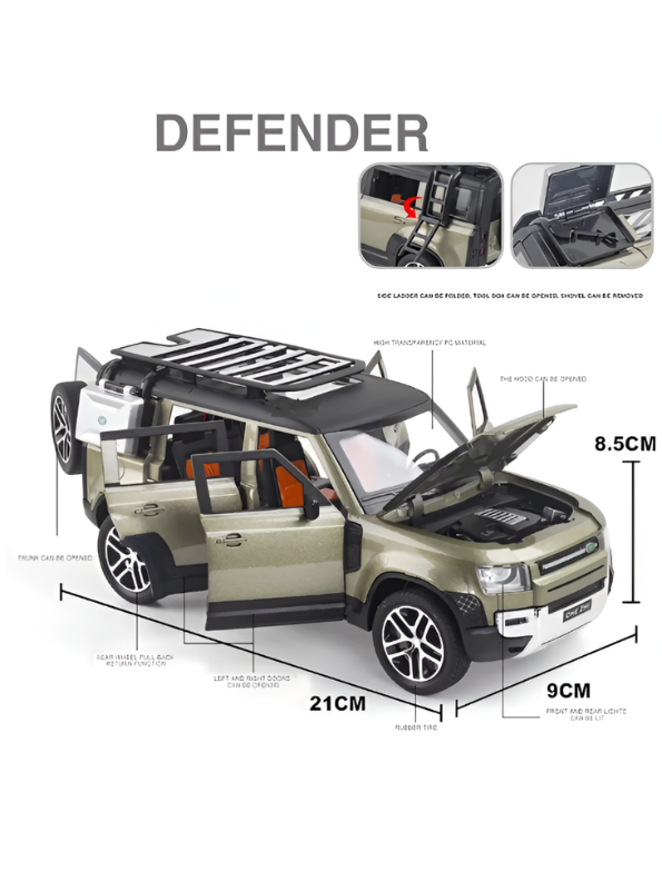 Land Rover Defender 110 RC Diecast Car Scale 1:24– Remote Control Off-Road 4x4 SUV Model with Realistic Detail & All-Terrain Performance TV6646