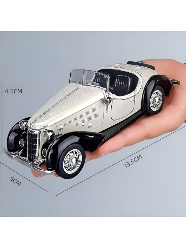 1936 Wanderer W25K Roadster Diecast Model 1:32 Scale – White Vintage Audi Classic CRA Collectible Car TV2674
