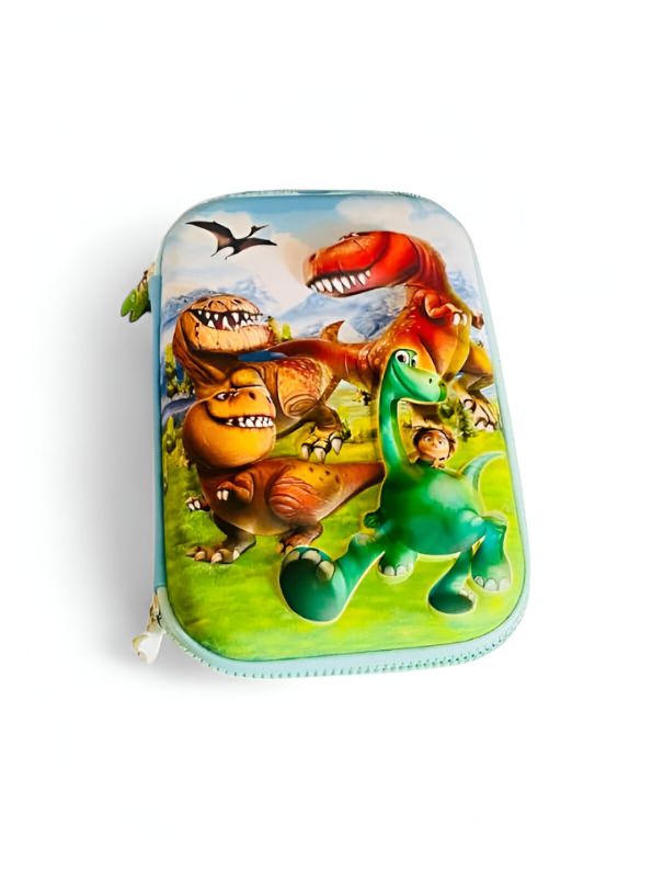 DinoBuddy – Good Dinosaur Pouch for Kids | Single Chain Pencil Case | Cute & Durable Stationery Bag NOV7504.