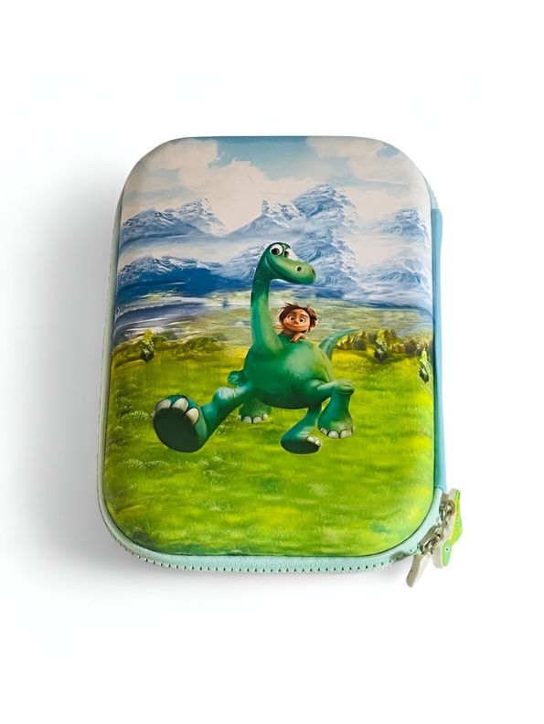DinoBuddy – Good Dinosaur Pouch for Kids | Single Chain Pencil Case | Cute & Durable Stationery Bag NOV7504.