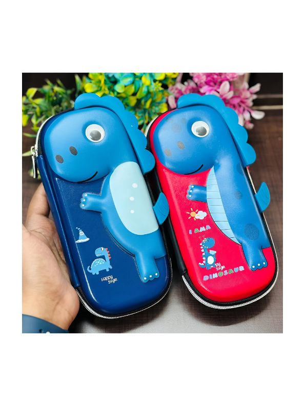 DinoZip – 3D Dinosaur Pouch for Kids | Large Storage Single Chain Pencil Case | Cute & Durable NOV3274.