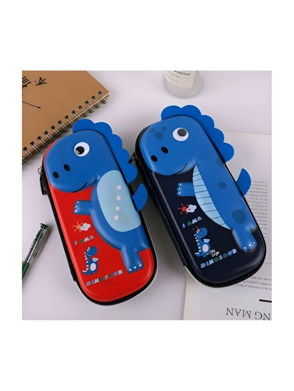 DinoZip – 3D Dinosaur Pouch for Kids | Large Storage Single Chain Pencil Case | Cute & Durable NOV3274.