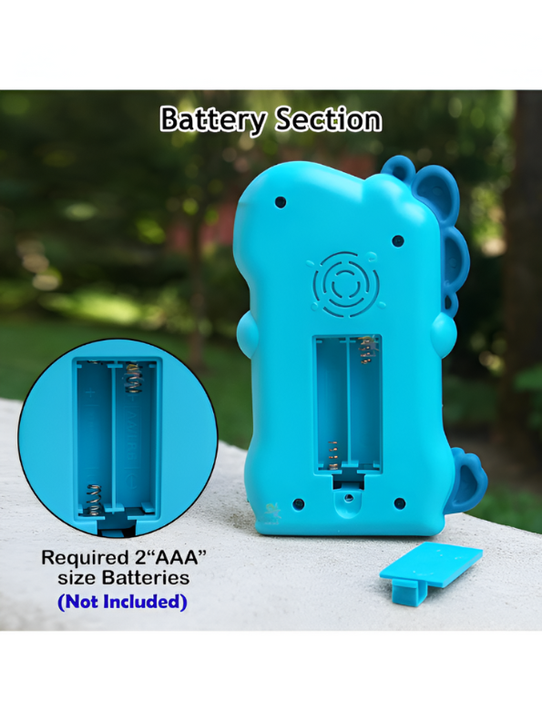 Dino - Interactive Dinosaur Toy Phone for Toddlers | Learning Music, Numbers & Animal Sounds Educational Smartphone Blue LMI15084.