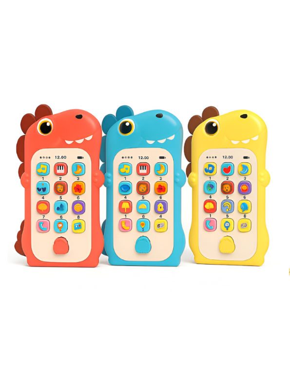 Dino - Interactive Dinosaur Toy Phone for Toddlers | Learning Music, Numbers & Animal Sounds Educational Smartphone Blue LMI15084.
