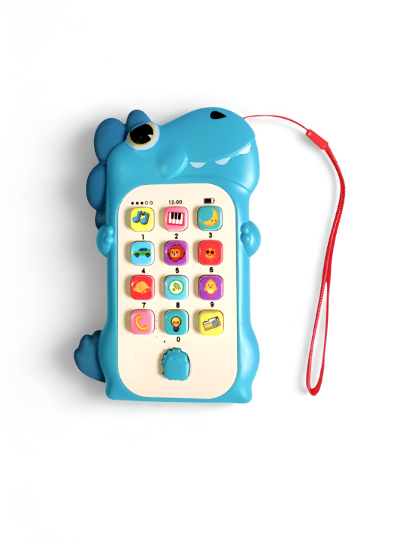 Dino - Interactive Dinosaur Toy Phone for Toddlers | Learning Music, Numbers & Animal Sounds Educational Smartphone Blue LMI15084.