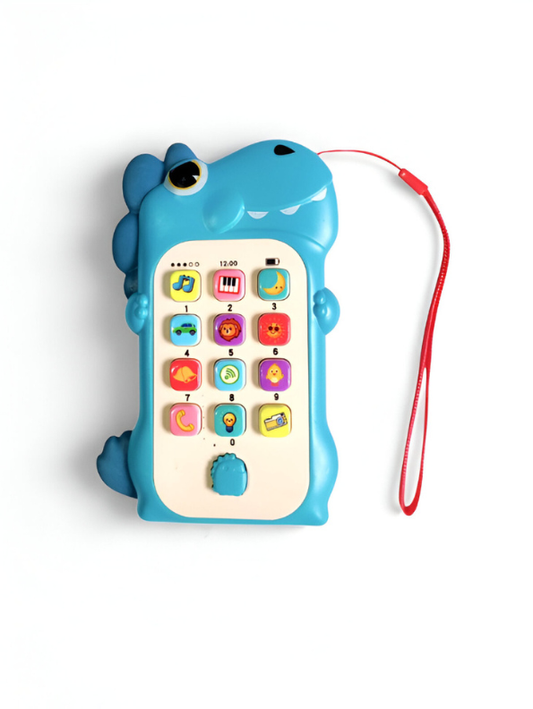 Dino - Interactive Dinosaur Toy Phone for Toddlers | Learning Music, Numbers & Animal Sounds Educational Smartphone Blue LMI15084.