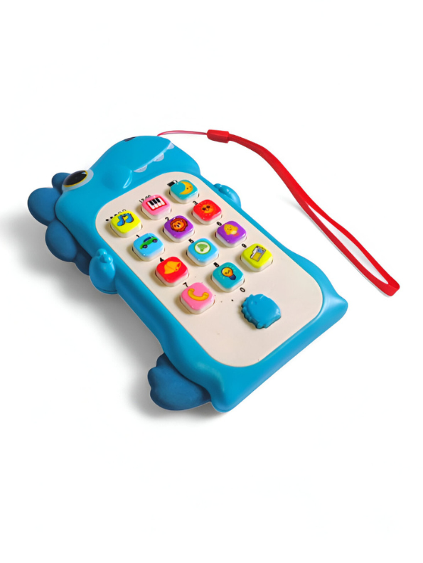 Dino - Interactive Dinosaur Toy Phone for Toddlers | Learning Music, Numbers & Animal Sounds Educational Smartphone Blue LMI15084.