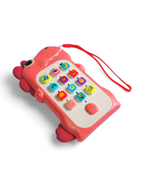 Dino - Interactive Dinosaur Toy Phone for Toddlers | Learning Music, Numbers & Animal Sounds Educational Smartphone Pink LMI15084.