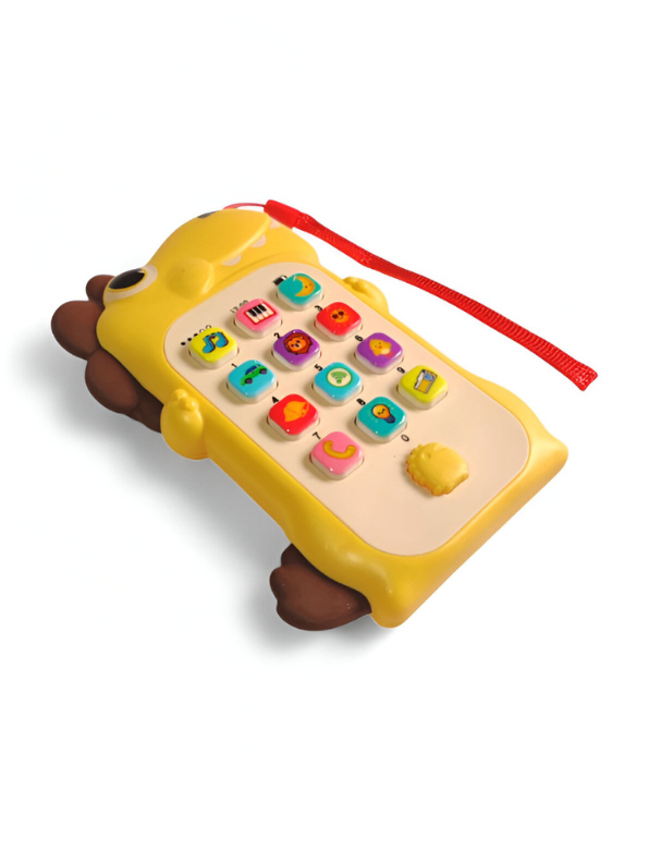 Dino - Interactive Dinosaur Toy Phone for Toddlers | Learning Music, Numbers & Animal Sounds Educational Smartphone Yellow LMI15084.