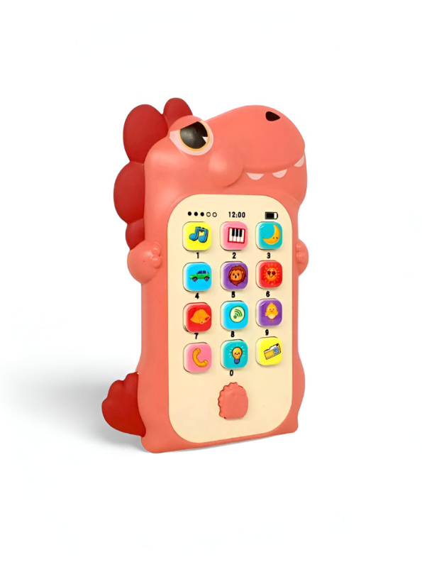 Dino - Interactive Dinosaur Toy Phone for Toddlers | Learning Music, Numbers & Animal Sounds Educational Smartphone Pink LMI15084.