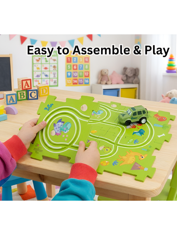 Dinosaur Adventure Puzzle Track Car Set with Electric Vehicle TV4705.
