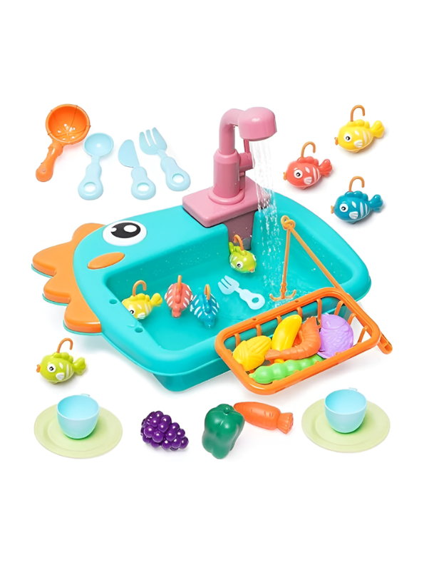 Dinosaur Kitchen Sink Toy with Running Water & Fishing Set TV1342.