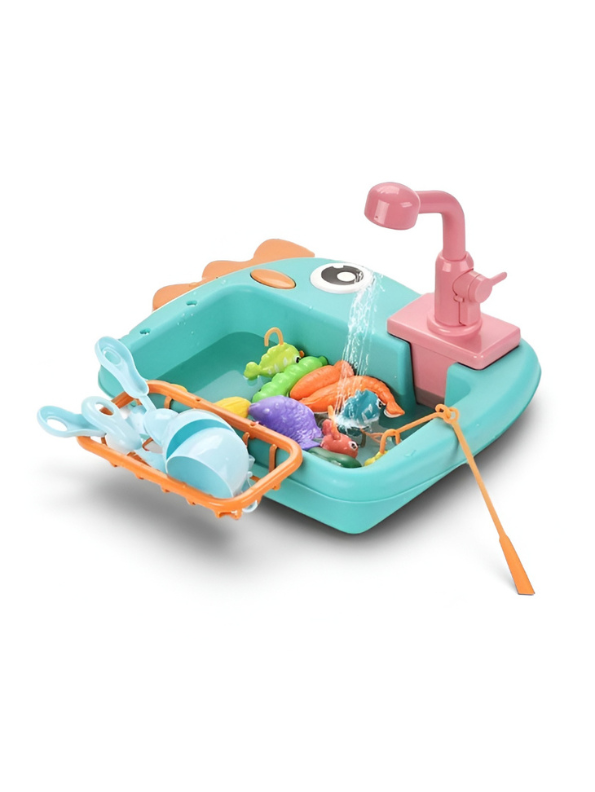 Dinosaur Kitchen Sink Toy with Running Water & Fishing Set TV1342.