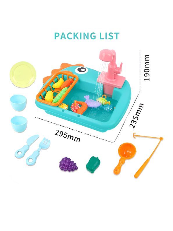 Dinosaur Kitchen Sink Toy with Running Water & Fishing Set TV1342.
