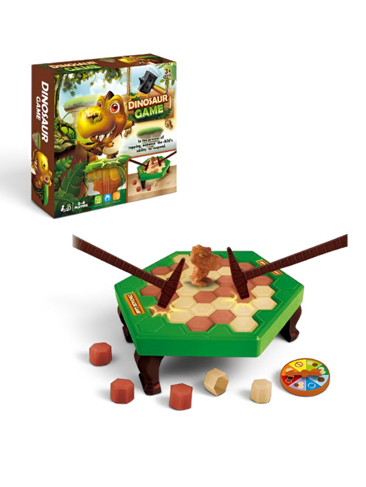 Dinosaur Save the Dino Board Game - Kids Interactive Tapping Block Toy Set TV7267