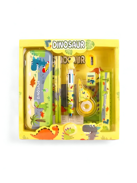 Dinosaur Stationery Set for Kids | Dino Themed Back to School Kit with Pencil Pouch & Supplies | Fun Gift for Students NOVGBT-8462.