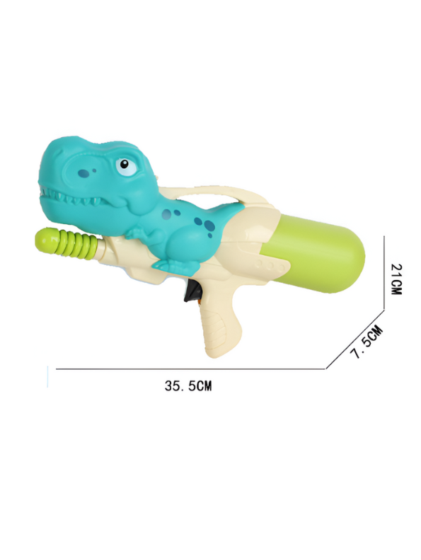 Dinosaur Water Gun Pichkari Toy for Kids | Teal T-Rex Squirt Blaster | Fun Summer Outdoor Play Orange LMI14355.