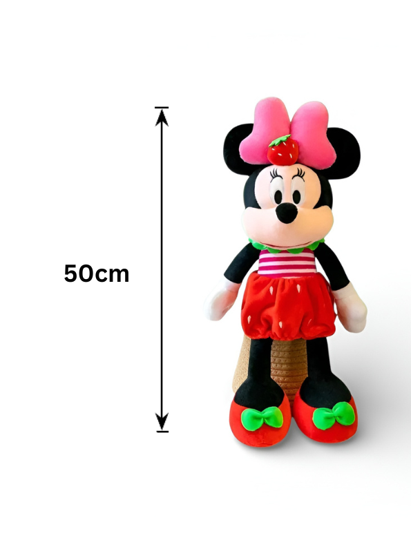 Disney-Inspired Strawberry Minnie Mouse Plush Set - 50cm (Medium) Fruit Series Soft Toy ST15984.