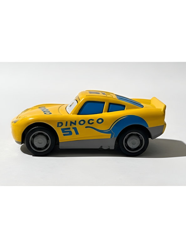 Disney Pixar Cars Dinoco 51 Cruz Ramirez Diecast Metal Toy Car – Yellow Racing Alloy Car for Kids, Age 3+ TV6138