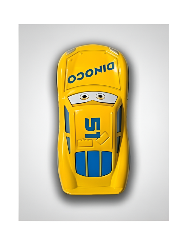 Disney Pixar Cars Dinoco 51 Cruz Ramirez Diecast Metal Toy Car – Yellow Racing Alloy Car for Kids, Age 3+ TV6138