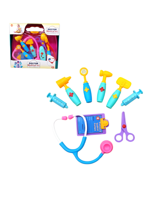 Doctor Medical Kit Play Set for Kids | 10+ Piece Pretend Play Toy with Stethoscope, Syringe & Carry Case LMI8830.