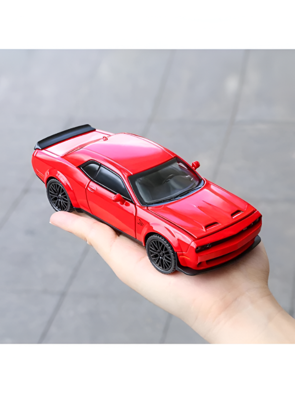 Dodge Challenger SRT Hellcat Redeye 1:32 Scale Diecast Model Car – Detailed Collectible Replica Red LMI15646.
