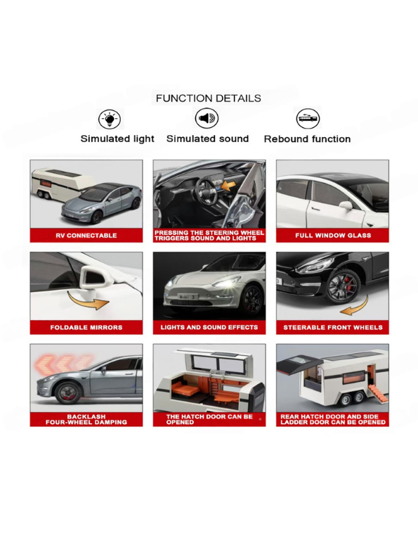 Dodge Challenger SRT Hellcat Redeye 1:32 Scale Diecast Model Car – Detailed Collectible Replica White - Free Car Inside - LMI15646.