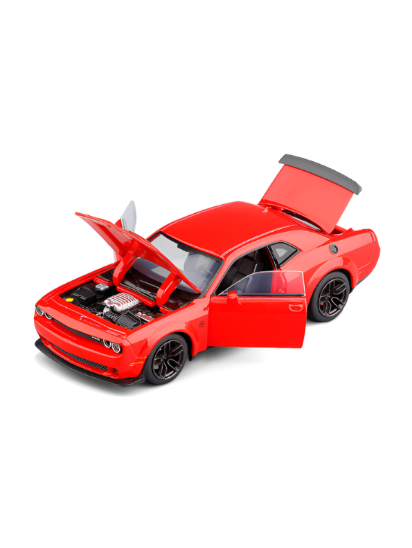 Dodge Challenger SRT Hellcat Redeye 1:32 Scale Diecast Model Car – Detailed Collectible Replica Red LMI15646.