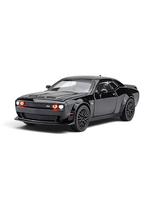 Dodge Challenger SRT Hellcat Widebody 1:32 Scale Black Alloy Model Car with Acrylic Display Box MD29