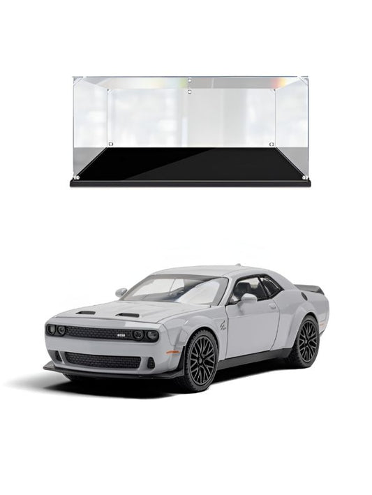 Dodge Challenger SRT Hellcat Widebody 1:32 Scale Grey Alloy Model Car with Acrylic Display Box MD29