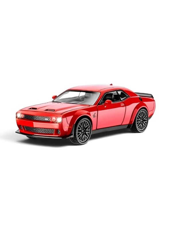 Dodge Challenger SRT Hellcat Widebody 1:32 Scale Red Alloy Model Car with Acrylic Display Box MD29
