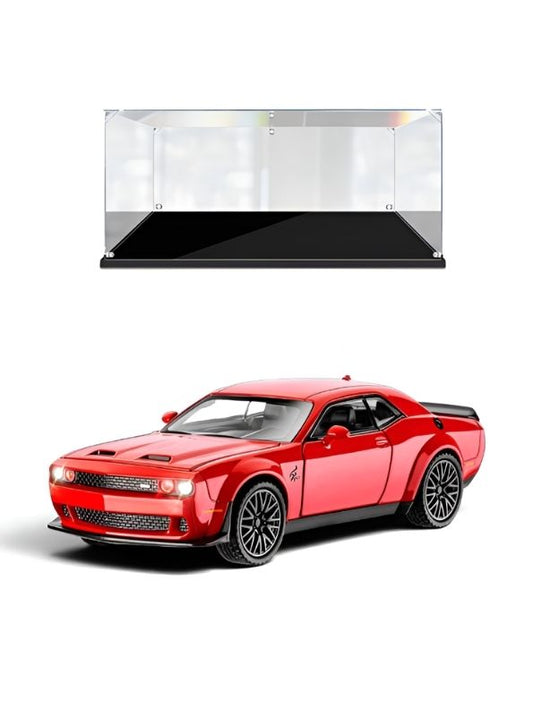 Dodge Challenger SRT Hellcat Widebody 1:32 Scale Red Alloy Model Car with Acrylic Display Box MD29