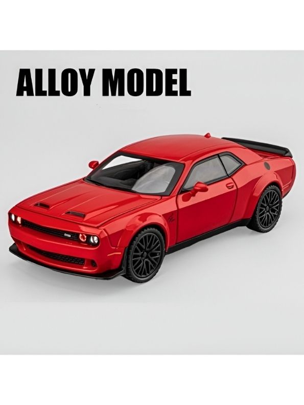 Dodge Challenger SRT Hellcat Widebody 1:32 Scale Red Alloy Model Car with Acrylic Display Box MD29