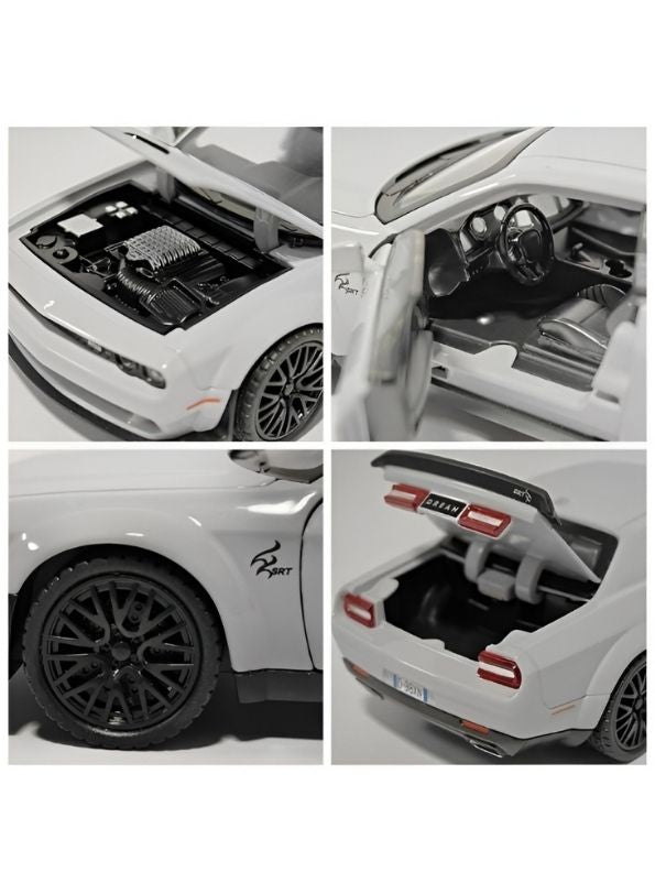 Dodge Challenger SRT Hellcat Widebody 1:32 Scale Grey Alloy Model Car with Acrylic Display Box MD29