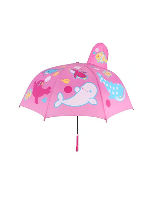 Dolphin Print Umbrella – 47 cm Lightweight Rain Umbrella for Girls & Boys NOV9696.