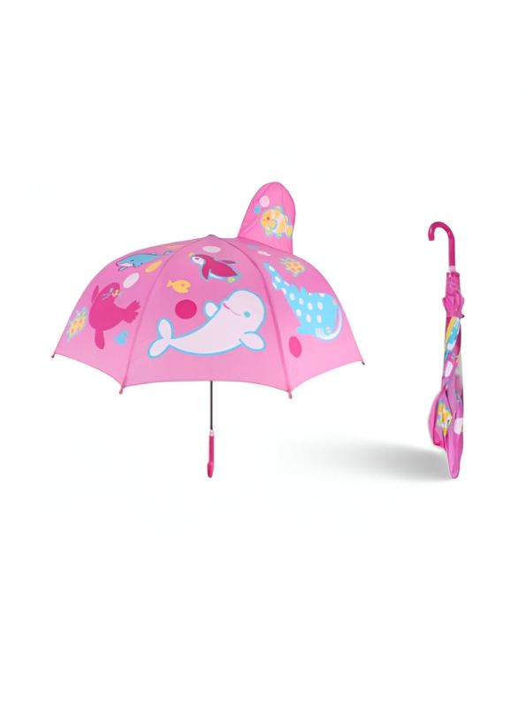 Dolphin Print Umbrella – 47 cm Lightweight Rain Umbrella for Girls & Boys NOV9696.