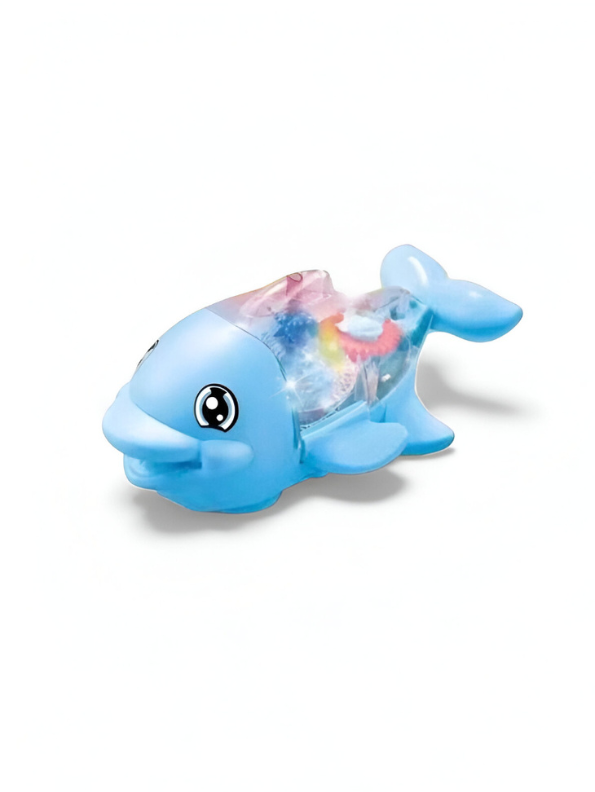 Dolphin Toy – Musical Pink Dolphin Toy with Flashing Lights, Moving Gears & Sound | Battery Operated Fun Toy for Kids Blue LMI14901.