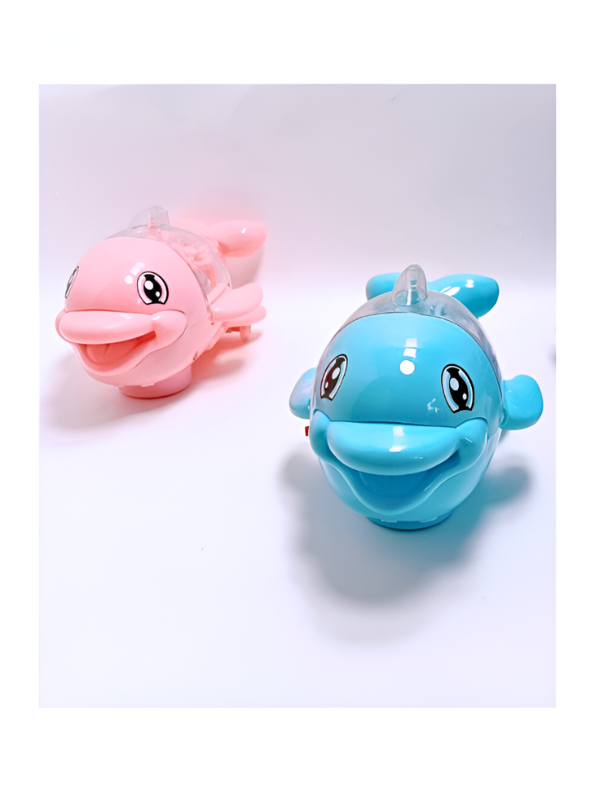 Dolphin Toy – Musical Pink Dolphin Toy with Flashing Lights, Moving Gears & Sound | Battery Operated Fun Toy for Kids Blue LMI14901.