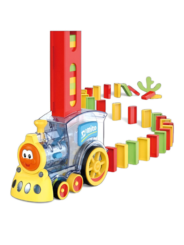Domino Mini Train Set – Automatic Domino Laying Toy with 60 Colorful Blocks | Educational STEM Toy for Kids LMI11173.