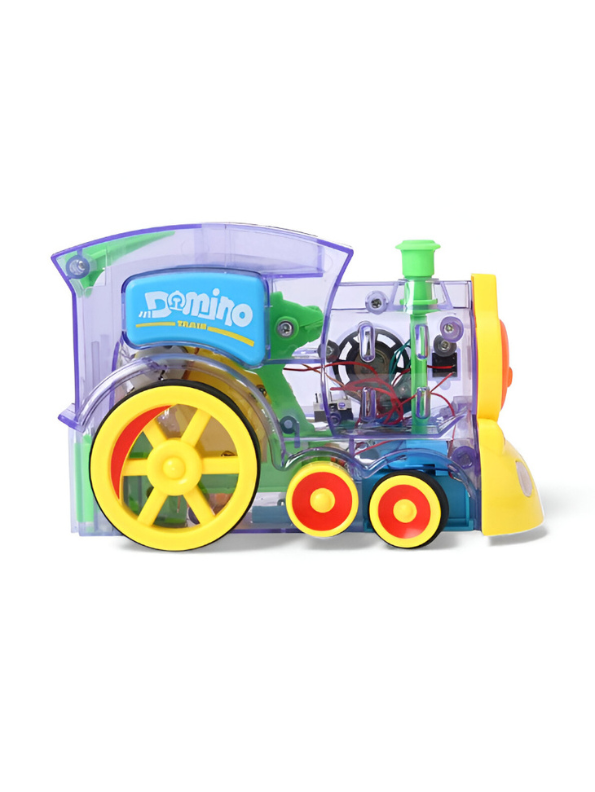 Domino Mini Train Set – Automatic Domino Laying Toy with 60 Colorful Blocks | Educational STEM Toy for Kids LMI11173.