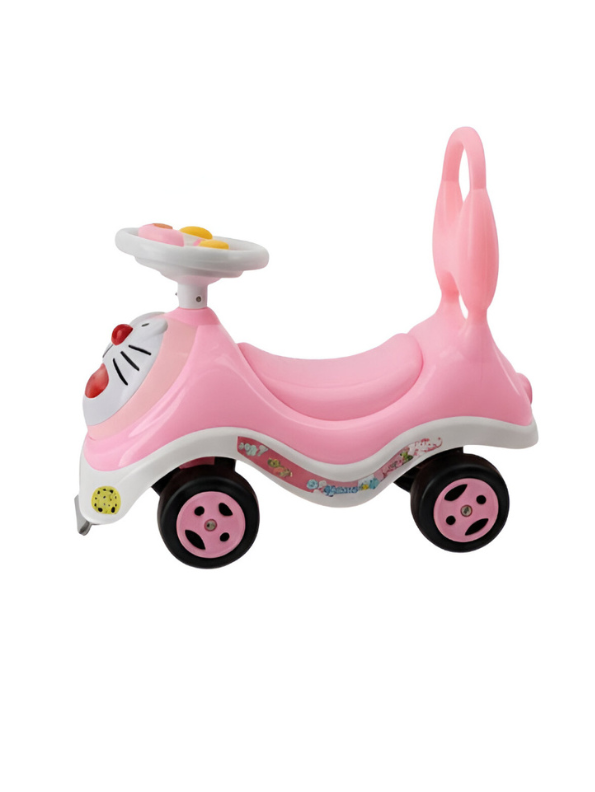 Doraemon Kids Ride-On Push Car – Pink Toddler Walker with Easy-Grip Steering Wheel & High Back Support LMI14101.