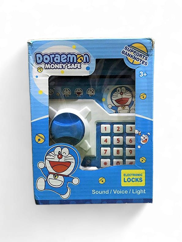 Doraemon Money Safe Lock Bank For Kids Baby