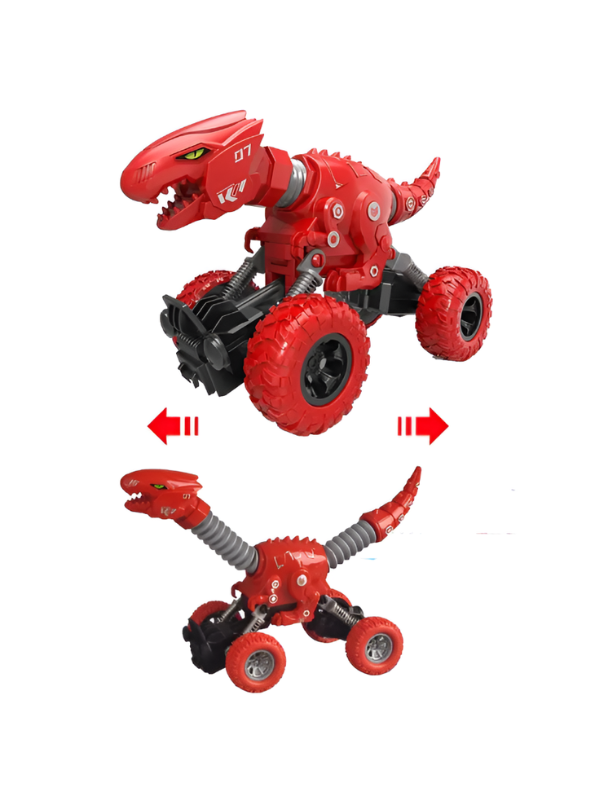 Pack Of 3 Double Rebound Telescopic Dinosaur Monster Toy – Fun Bouncing Pull-Back Toy MD731