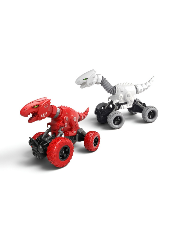 Pack Of 3 Double Rebound Telescopic Dinosaur Monster Toy – Fun Bouncing Pull-Back Toy MD731