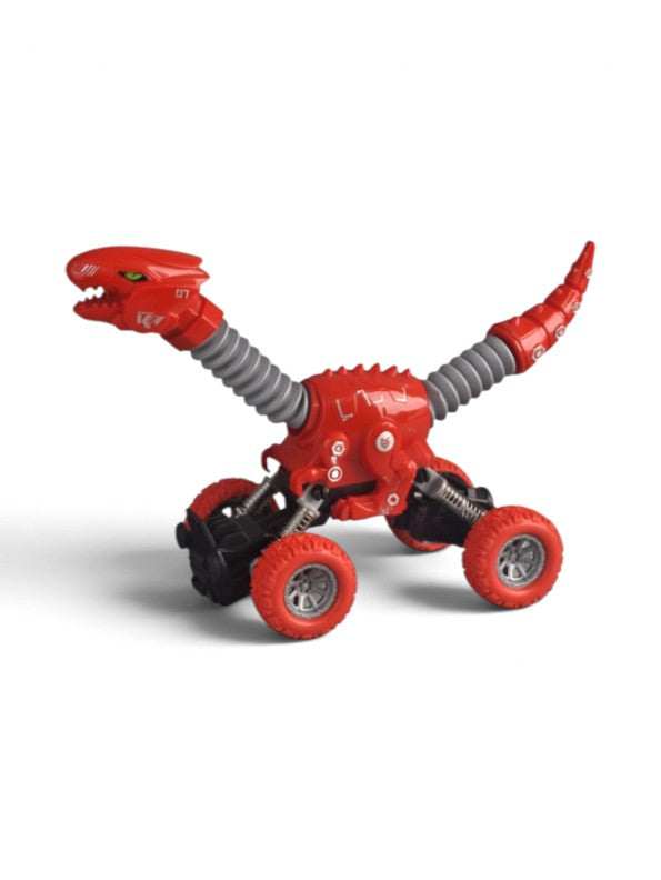 Pack Of 3 Double Rebound Telescopic Dinosaur Monster Toy – Fun Bouncing Pull-Back Toy MD731