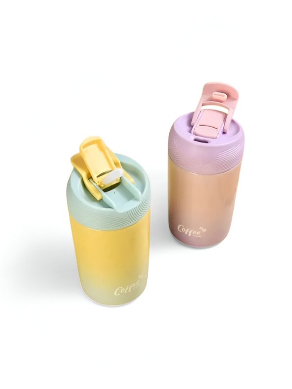 Double Shaded 2-in-1 Water Bottle 370ml – Stylish & Compact for Office Workers NOV3295.