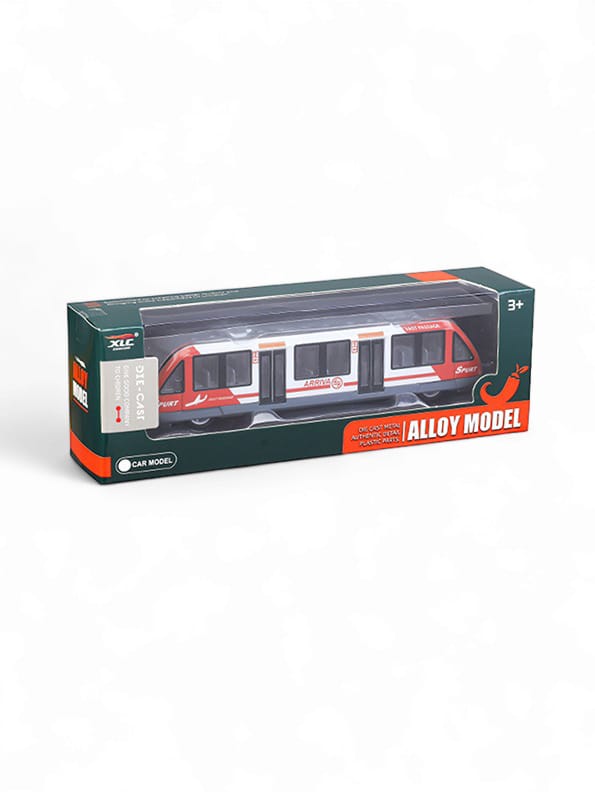 Double Train Bus Vehicle For Kids - Red (L-J-31)