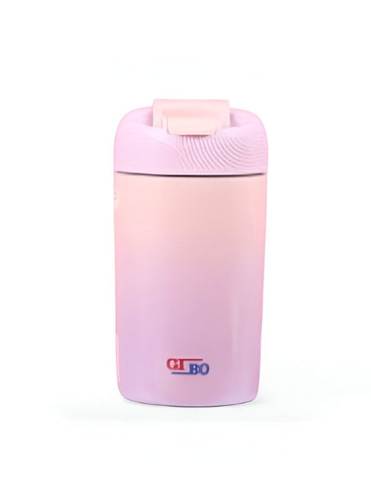 Pink - Double Shaded 2-in-1 Water Bottle 370ml – Stylish & Compact for Office Workers NOV3295.