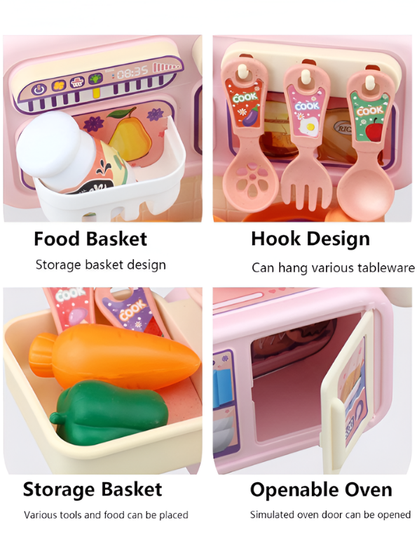 Dream Kitchen 13-Piece Toddler Cooking Playset with Functional Sink & Accessories MD562